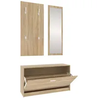 vidaXL Flurmöbel-Set 3-tlg. 0 x 0 x 0 cm Braun