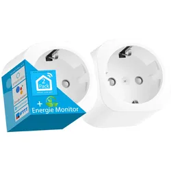 Echos Smart WLAN Steckdose 2er Pack 16A m. Energie Monitor