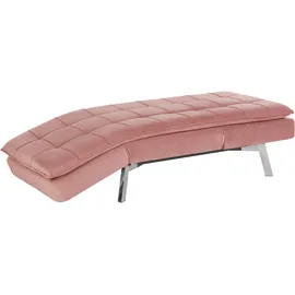Beliani Recamiere Samtstoff 1-Sitzer Rosa