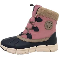 GEOX Mädchen J Flexyper Girl B Ab Stiefeletten,Schwarz Dk Pink,32 EU