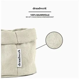 draadwerk Brotkorb Stoff Aufbewahrungskorb 100% Baumwolle 37 x 22 x 20 cm beige