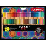 Stabilo point 88 ARTY cardboard wallet of 65