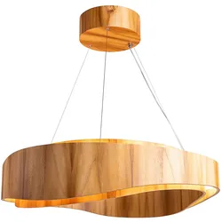 Horizon LED Ringleuchte Ø80cm aus Teak Holz