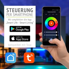 linovum 4 Stück LED E14 Lampen Smart RGB WLAN kompatibel mit Alexa Echo, Google Home - App- & Sprachsteuerung dimmbare Lichtfarbe CCT