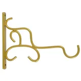 Nklaus Wand Halterung Rauchfass Messing Gold 14 x 10,5cm Öllampe Halter Ewig Licht Ampel Wandhaken 3295