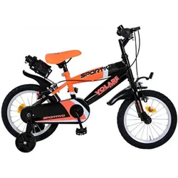 Volare Sportivo Kinder Fahrrad - Jungen - 14 Zoll - Neon Orange Black - Zwei 14