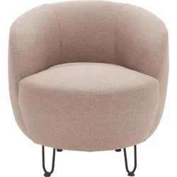 Sessel INOSIGN "Anjuli Lieferzeit nur 2 Wochen", rosa (flamingo), B:72cm H:72cm T:76cm, 100% Polyester, Sessel, Runde Form, perfektes Einzelstück, Flausch oder Feinstruktur