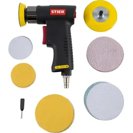 Stier Mini-Exzenterschleifer-Satz ME-26 Länge 100 mm 64-teilig