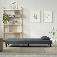 VidaXL Schlafsofa Dunkelgrau Samt