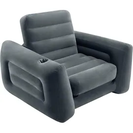 Intex Aufblasbarer Sessel Ausziehbar 117 x 224 x 66 cm Dunkelgrau