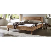 Home Affaire Massivholzbett HOME AFFAIRE "Chavot II", beige (kernbuche), B:186cm H:77cm L:208cm, Betten, Massivholzbett, wahlweise in Kernbuche oder Wildeiche erhältlich