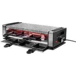 Unold 48760 RACLETTE Delice Basic für bis zu 8 Personen, Große, rechteckige Naturstein-Grillplatte