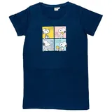UNITED LABELS The Peanuts Snoopy Nachthemd Schlafshirt Pyjama Kurzarm Oberteil blau XL