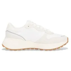 Tommy Jeans für Damen. EN0EN02788 Stollen Ledersneakers weiß (40), Wohnung, Schnürsenkel, Lässig