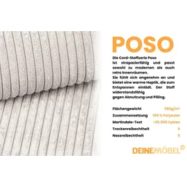 Deine Möbel 24 LOFT IV 160 x 200 cm H4 Beige/Grau/Schwarz