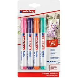 edding Textilmarker 4500 4er Blister Trendfarben