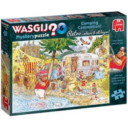 Jumbo Spiele Puzzle Wasgij Mystery Retro 6 Camping Chaos, 1000 Puzzleteile bunt