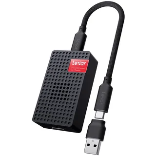 Lexar Play PRO Micro SD Express Kartenleser, USB 3.2 Gen 2, bis zu 900 MB/s Lesegeschwindigkeit, Speicherkartenleser für Gaming-Karten/MicroSD Express Karten/microSD Karten UHS-I und UHS-II