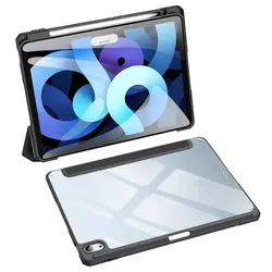 Eco-Leather Tablet-Ledertasche für iPad Air 6 10.9" 2024 mit Smart-Sleep Funktion Stifthalter Schwarz