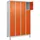 C+P Fächerschrank ""Classic Plus"", 4 Fächer übereinander, Abteilbreite 30 cm, mit Füßen, Reinorange (RAL 2004), 195x120x50 cm/ 16 Fächer