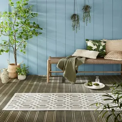 Kadima Design Wetterbeständiger Teppich `Stour Adam` in Geometrie-Optik. 66x230 cm