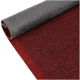 ANRO Schmutzfangmatte Flur Läufer Schmutzfangläufer Fußmatte Teppichläufer Flurteppich Türmatte Meterware Rot 280x80cm