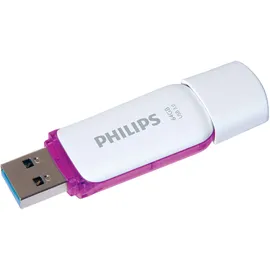 Philips Snow Edition 64 GB weiß/lila USB 3.0 FM64FD75B/00