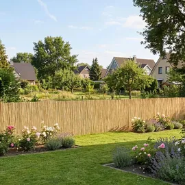 casa.pro Schilfzaun 100 x 500 cm Beige