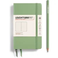 Leuchtturm Notizbuch Pocket (A6) Hardcover 187 nummerierte Seiten Salbei