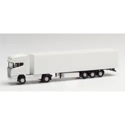 Herpa 013802 - Minikit Scania R TL Koffer-Sattelzug, weiß