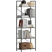 Homcom Bücherregal 60 x 30 x 170,5 cm Schwarz