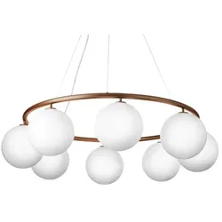 Nuura Aps - Miira 8 Circular Kronleuchter Dunkelheit Bronze/Opal White Nuura