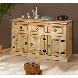 Möbilia Sideboard 132 x 84 x 44 cm Honig