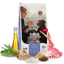 mera Pure Sensitive Lamm & Reis Trockenfutter für Hunde | Besonders für sensible Hunde geeignet | Hundefutter | Ohne Weizen 12.5 kg