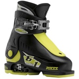 Roces Kinder Skischuhe Idea Up Größenverstellbar, Black-Lime, 25/29, 450490-018