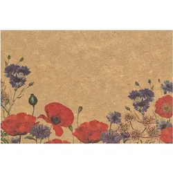 Home Fashion®, Platzkarte "Wild Poppies", Platzkarte für die Tischdekoration, zum Beschreiben, 10 Stück pro Pack