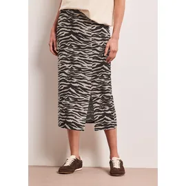 STREET ONE Maxirock Damen Animalprint Braun 42