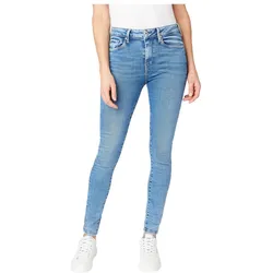 Pepe Jeans Damen Jeans REGENT Skinny Fit Medium Blau Hh9 Hoher Bund Reißverschluss W 26 L 30