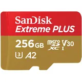 SanDisk Extreme Plus microSDXC UHS-III R200/W140 + SD-Adapter 256 GB