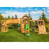 fungoo Spielturm MAXI SET mit Schaukel und Rutsche Grün