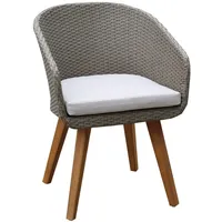 Primaster Gartenstuhl Modena inkl. Sitzkissen Witterungsbeständig braun