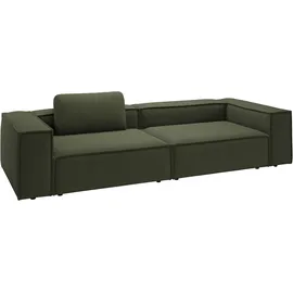 Home Affaire 3-Sitzer HOME AFFAIRE "Watertown moderner 3-Sitzer", grün (oliv), B:306cm H:68cm T:118cm, 100% Polyester, Sofas, extra breites Sofa mit in eleganten Bezügen & großzügiger Sitzfläche