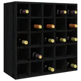 vidaXL Weinregal Schwarz 56x25x56 cm Massivholz Kiefer