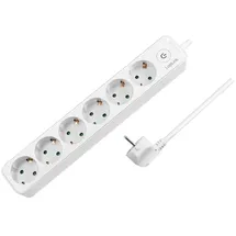 Logilink Steckdosenleiste 6-fach 1,5 m Weiß 1 St.