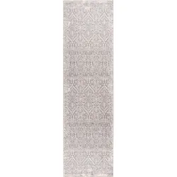 Läufer SEHRAZAT "Lexa 5000", grau, B:80cm H:9mm L:300cm, Kunstfaser, Teppiche, elegantes Vintage Design, prachtvoller 3D-Effekt
