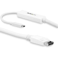 Startech StarTech.com 3m USB-C auf DisplayPort Kabel - 4K 60Hz - Thunderbolt 3 kompatibel - USB Typ C Kabel - Weiß -