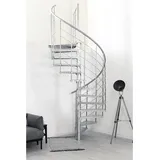 Minka Spindeltreppe Spino 120 cm Durchmesser 305,5 cm Zink