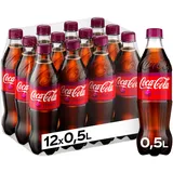 Coca-Cola Cherry - fruchtiges Erfrischungsgetränk mit Kirsch-Geschmack - koffeinhaltiger Softdrink in Einweg Flaschen (12 x 500 ml)