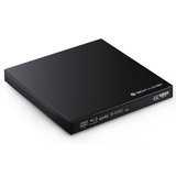 techPulse120 Externes UHD 4k 3D M-Disc BDXL USB 3.0 USB-C Laufwerk Blu-ray Brenner Burner Superdrive Slim BD DVD CD Ultra für Computer Notebook Ultrabook Windows Mac OS Apple iMAC Kunststoff Schwarz