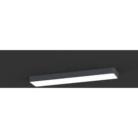 Licht-Erlebnisse Deckenlampe Aluminium Graphit 2-flammig länglich warmweiß 3000 K 2300 lm Modern - Grau